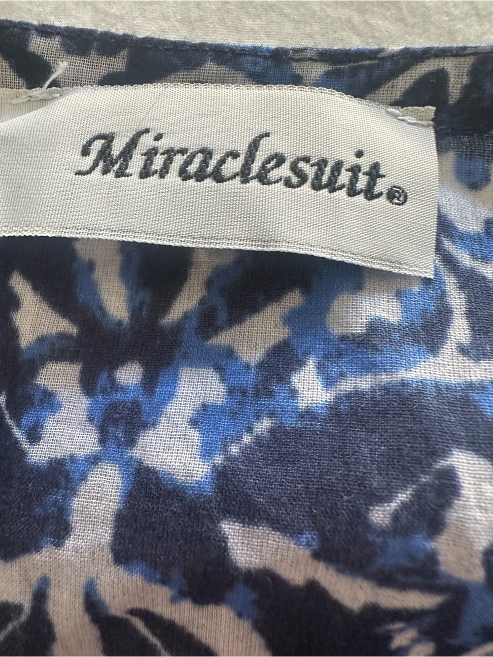 Miraclesuit Navy & White Tassel-Trim Lace-Up NWT swim cover-up, size medium - Picture 6 of 12